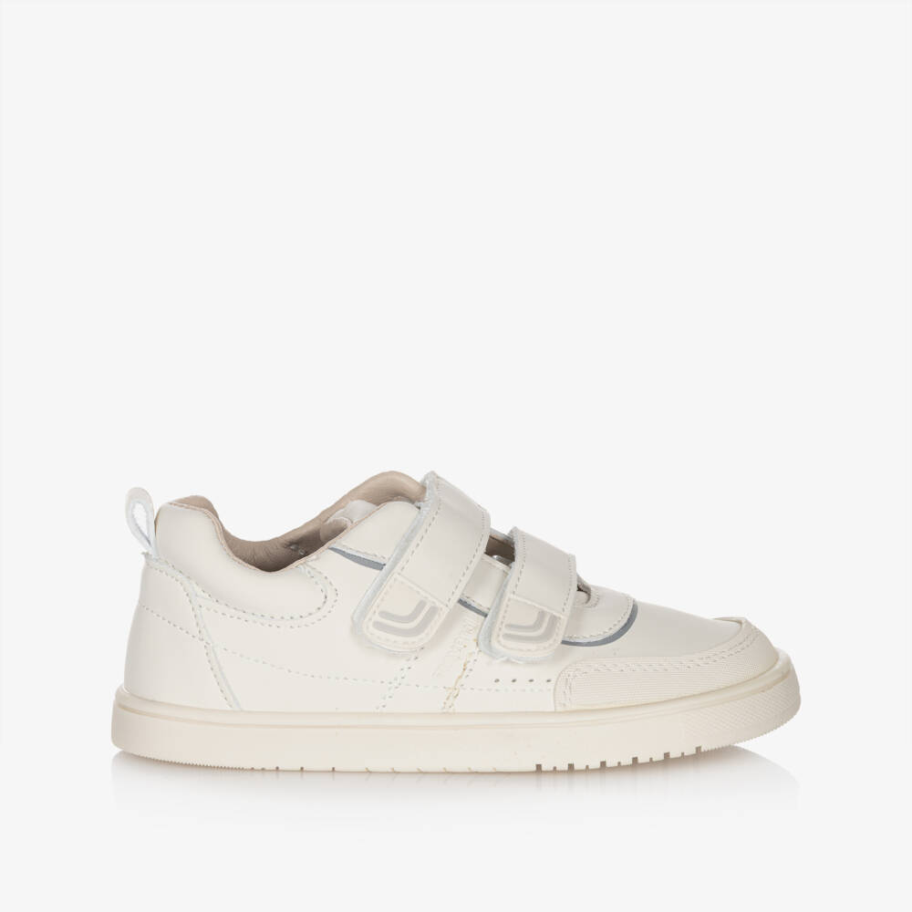 Mayoral-Белые кроссовки из искусственной кожи с двойными липучками | Childrensalon