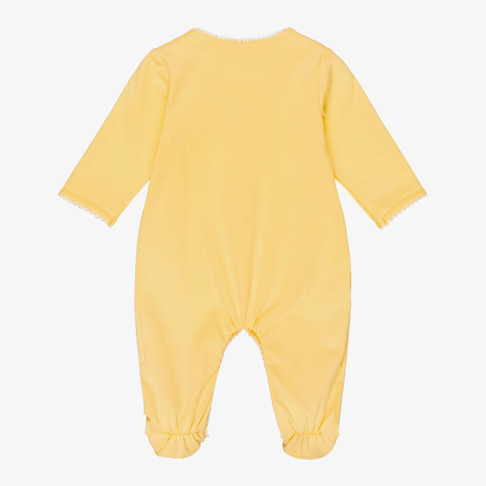 Mayoral Newborn-أفرول بيبي غرو بطبعة بالونات لون أبيض وأصفر (عدد 2) | Childrensalon