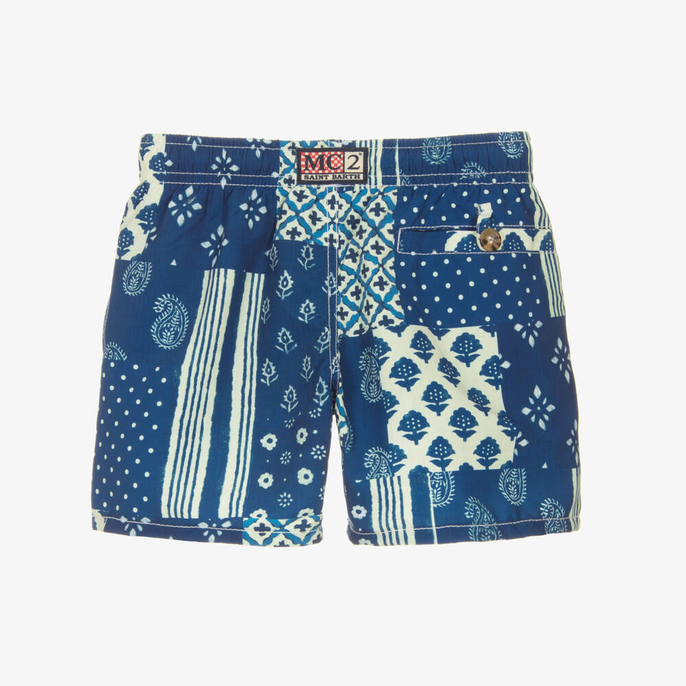 MC2 Saint Barth-شورت سباحة لون أزرق للأولاد للأولاد | Childrensalon