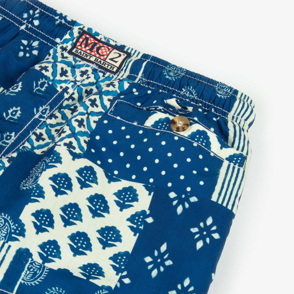 MC2 Saint Barth-شورت سباحة لون أزرق للأولاد للأولاد | Childrensalon