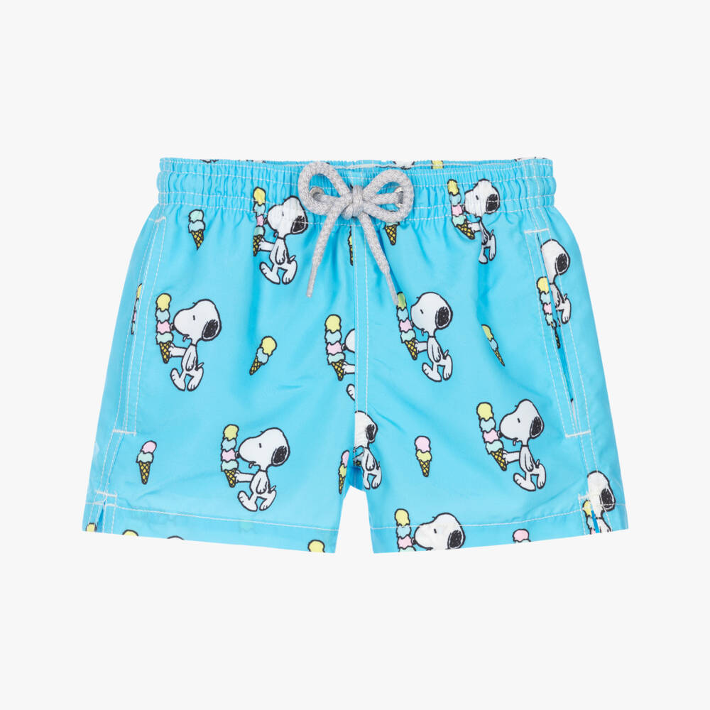 MC2 Saint Barth-Boys Blue Snoopy & Ice Cream Swim Shorts | Childrensalon
