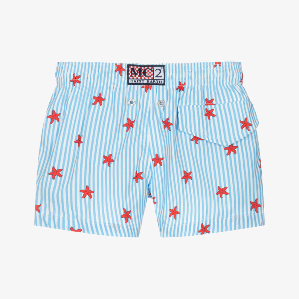 MC2 Saint Barth-Плавки-шорты в полоску с морскими звёздами для мальчиков | Childrensalon