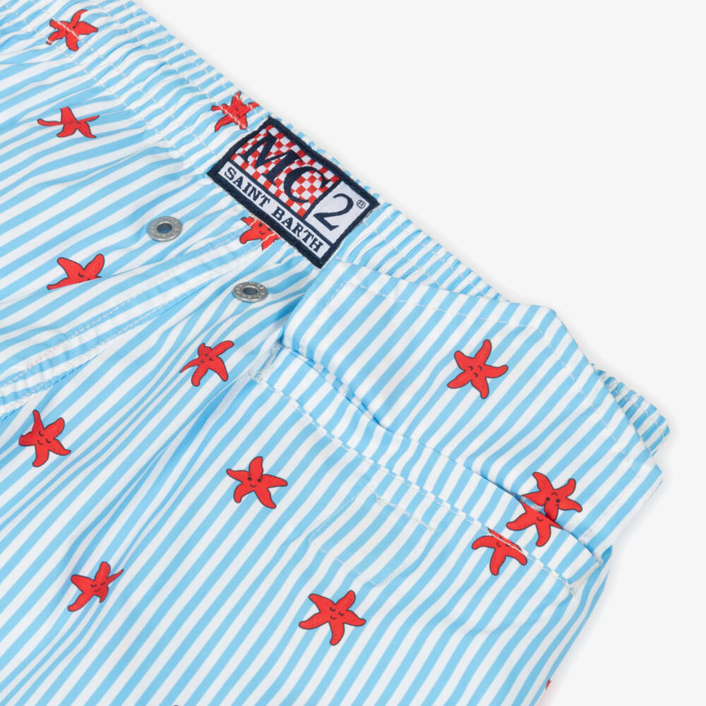 MC2 Saint Barth-Плавки-шорты в полоску с морскими звёздами для мальчиков | Childrensalon