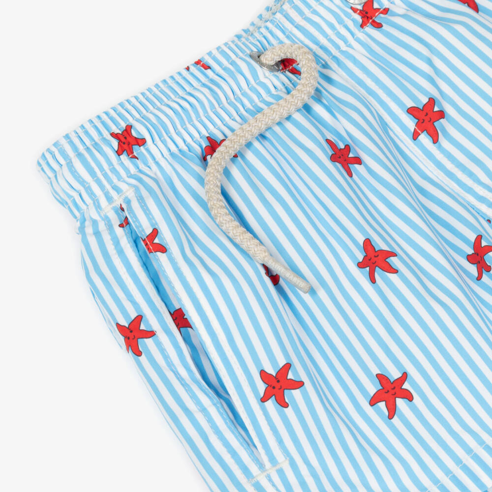 MC2 Saint Barth-Плавки-шорты в полоску с морскими звёздами для мальчиков | Childrensalon