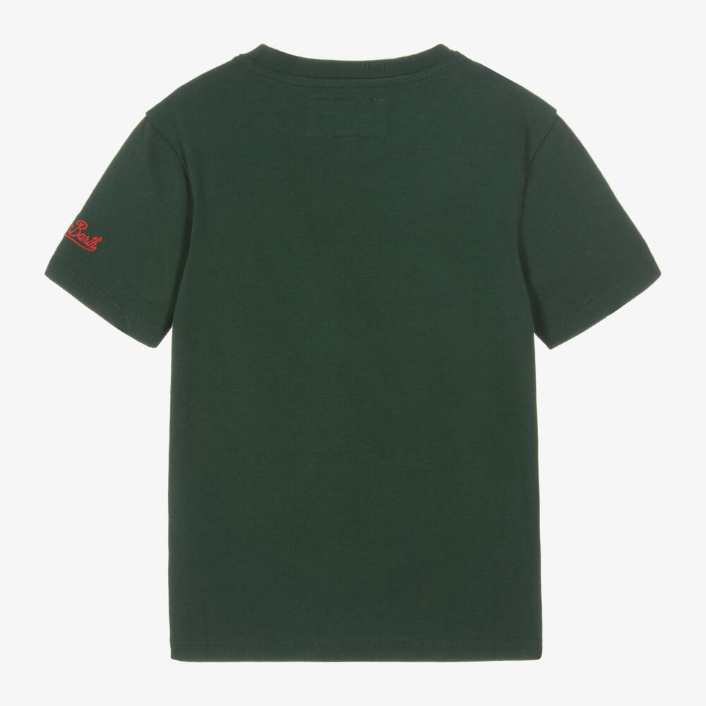 MC2 Saint Barth-Boys Green Dear Santa Peanuts T-Shirt | Childrensalon