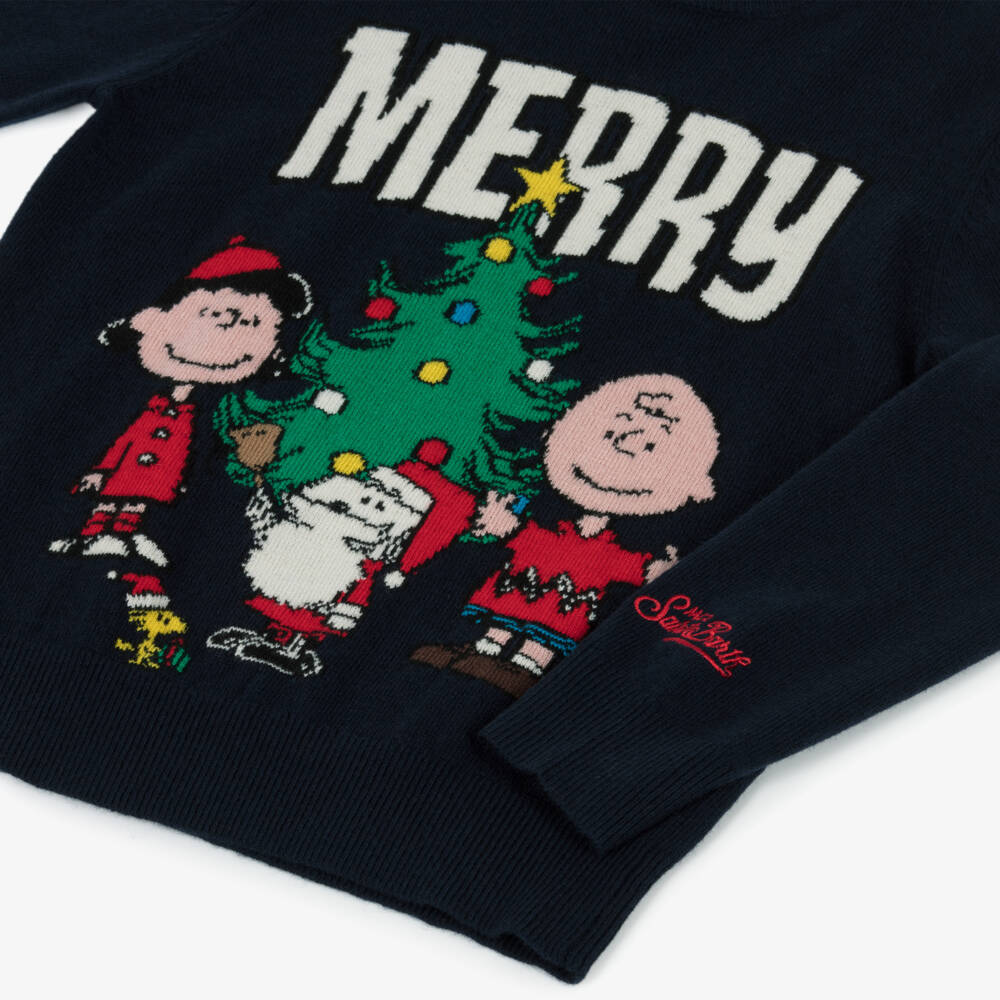 MC2 Saint Barth-بلوفر بتصميم سنوبي احتفالي لون كحلي للأولاد | Childrensalon