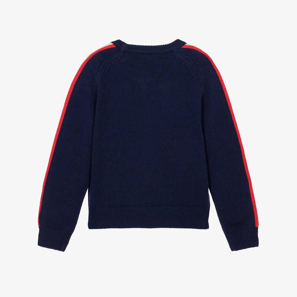MC2 Saint Barth-Boys Navy Blue St Barth Ski Club Snoopy Sweater | Childrensalon