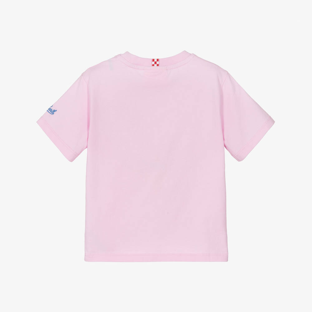 MC2 Saint Barth-Boys Pale Pink Organic Cotton Snoopy T-Shirt | Childrensalon