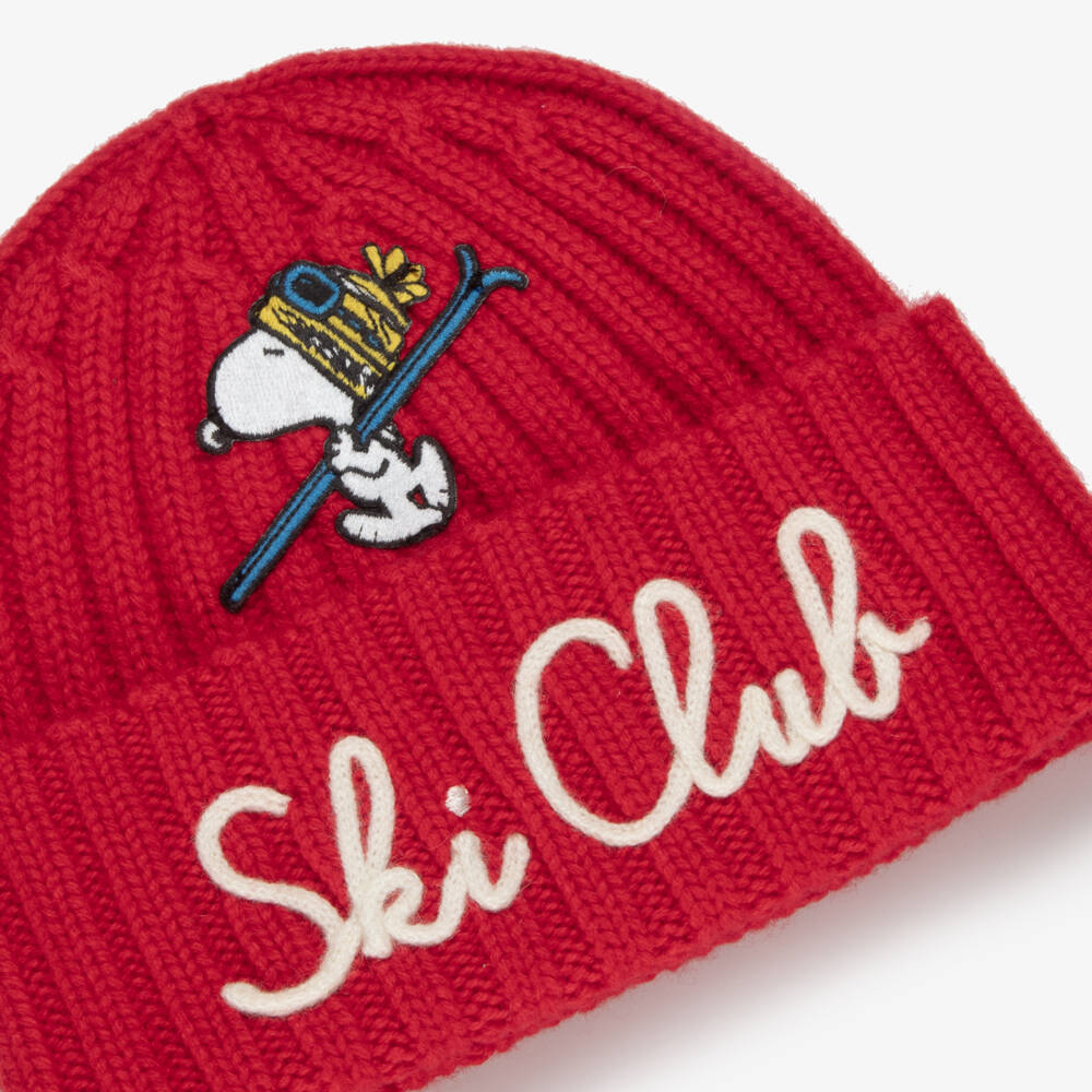 MC2 Saint Barth-Boys Red Snoopy Beanie | Childrensalon