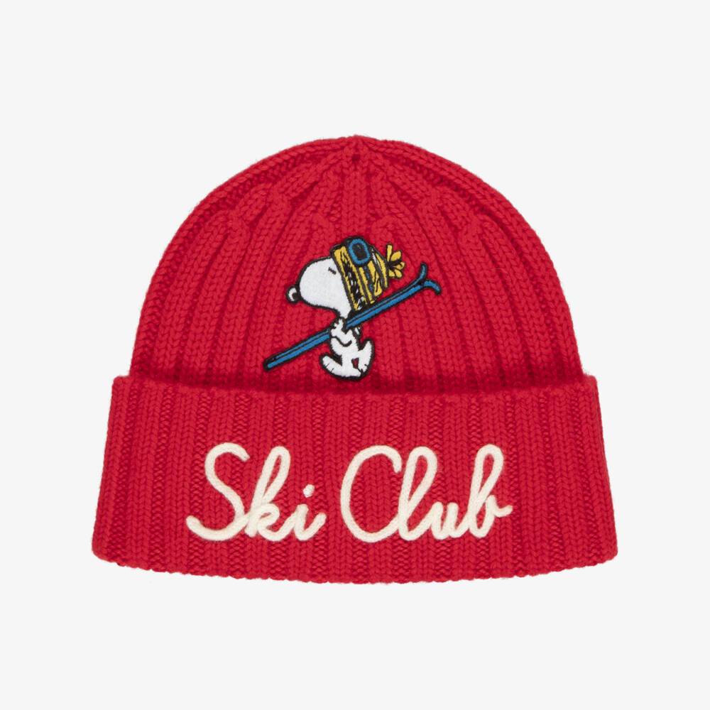 MC2 Saint Barth-Boys Red Snoopy Beanie | Childrensalon
