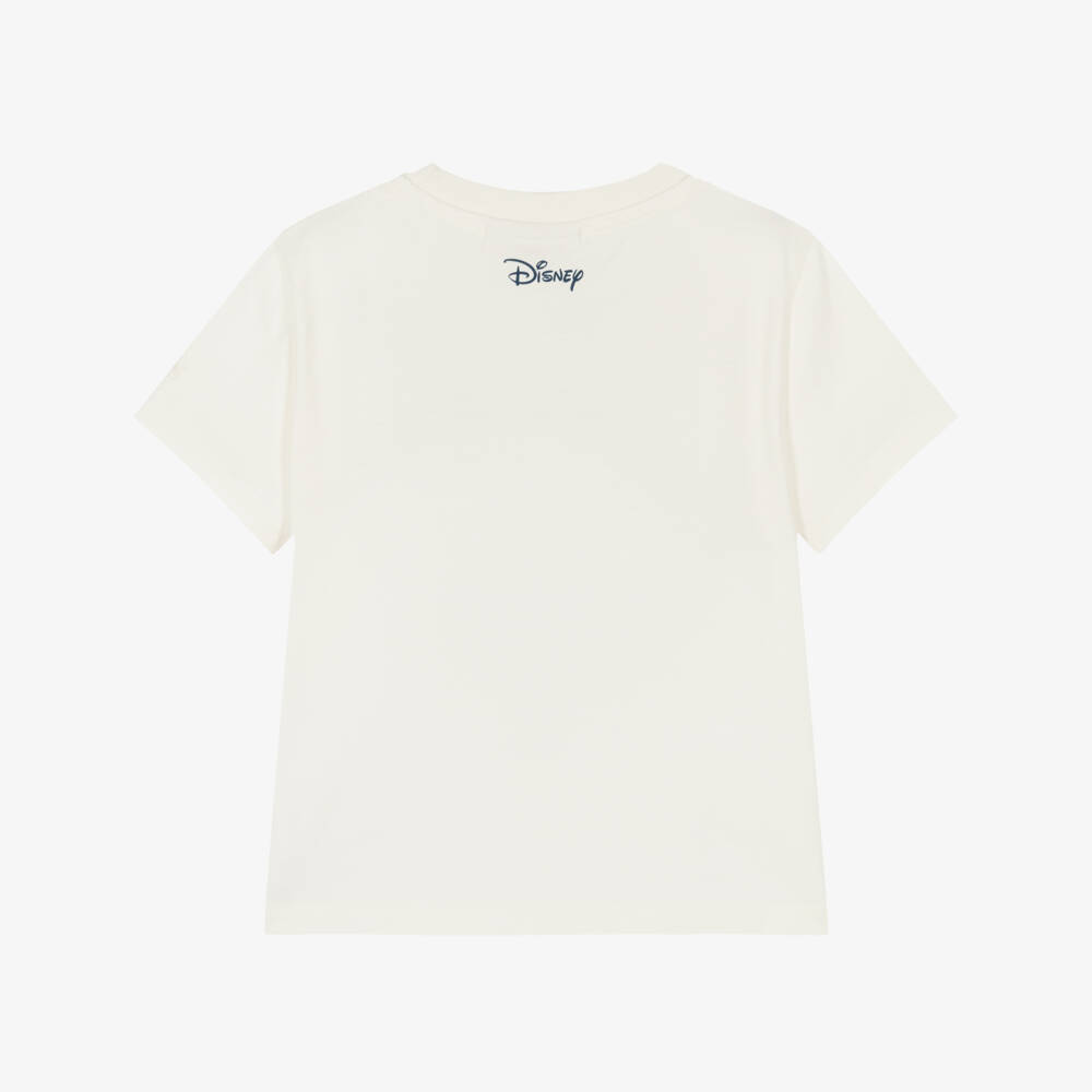 MC2 Saint Barth-Girls Ivory Cotton Minnie & Daisy T-Shirt | Childrensalon