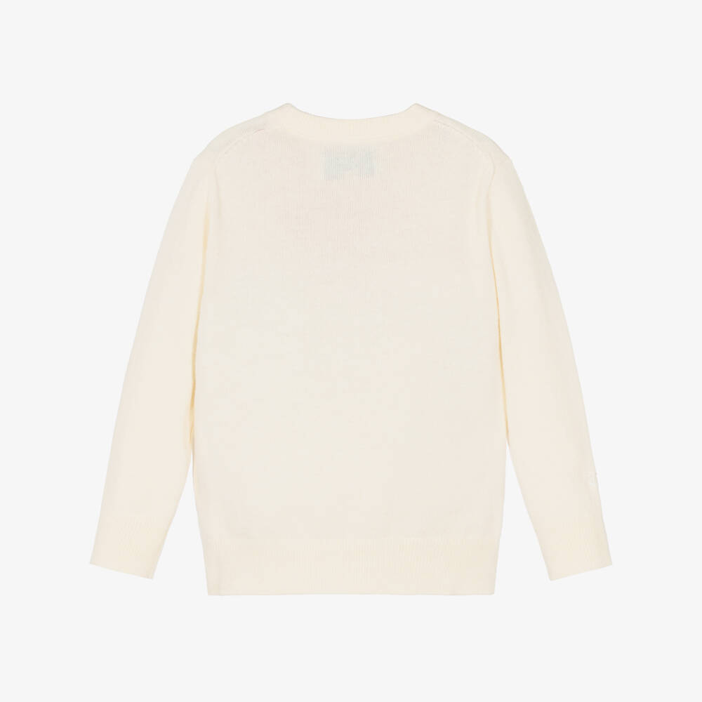 MC2 Saint Barth-Girls Ivory Minnie Mouse Ski Club Sweater | Childrensalon