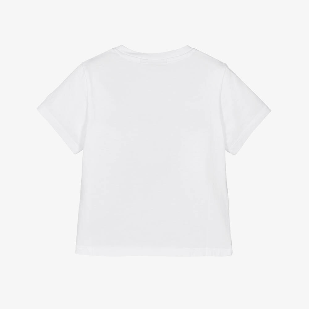 MC2 Saint Barth-تيشيرت قطن بطبعة بيناتس لون أبيض للبنات | Childrensalon