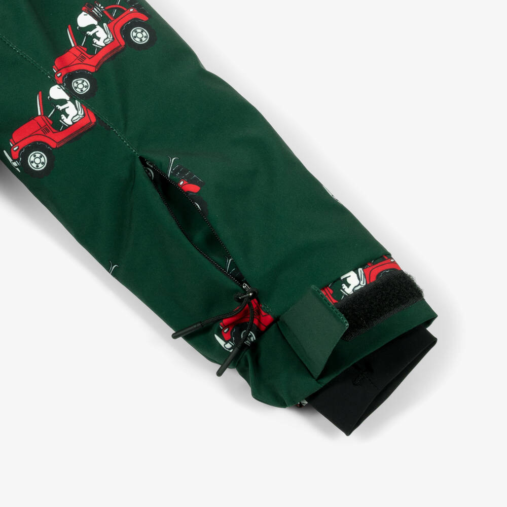 MC2 Saint Barth-جاكيت تزلج تكنيكال بطبعة سنوبي لون أخضر وأسود | Childrensalon