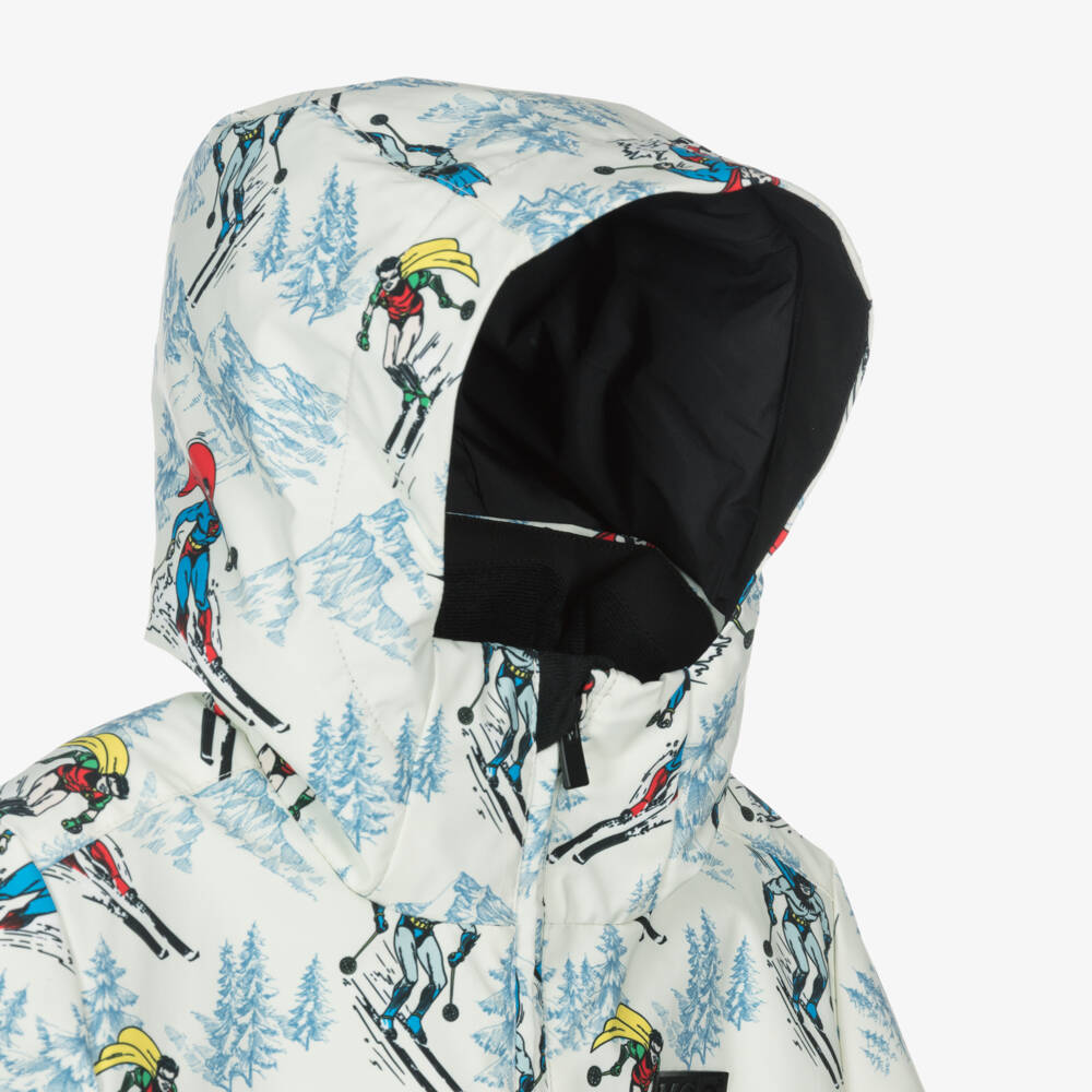 MC2 Saint Barth-Кремовая и черная лыжная куртка DC Super Hero для мальчиков | Childrensalon