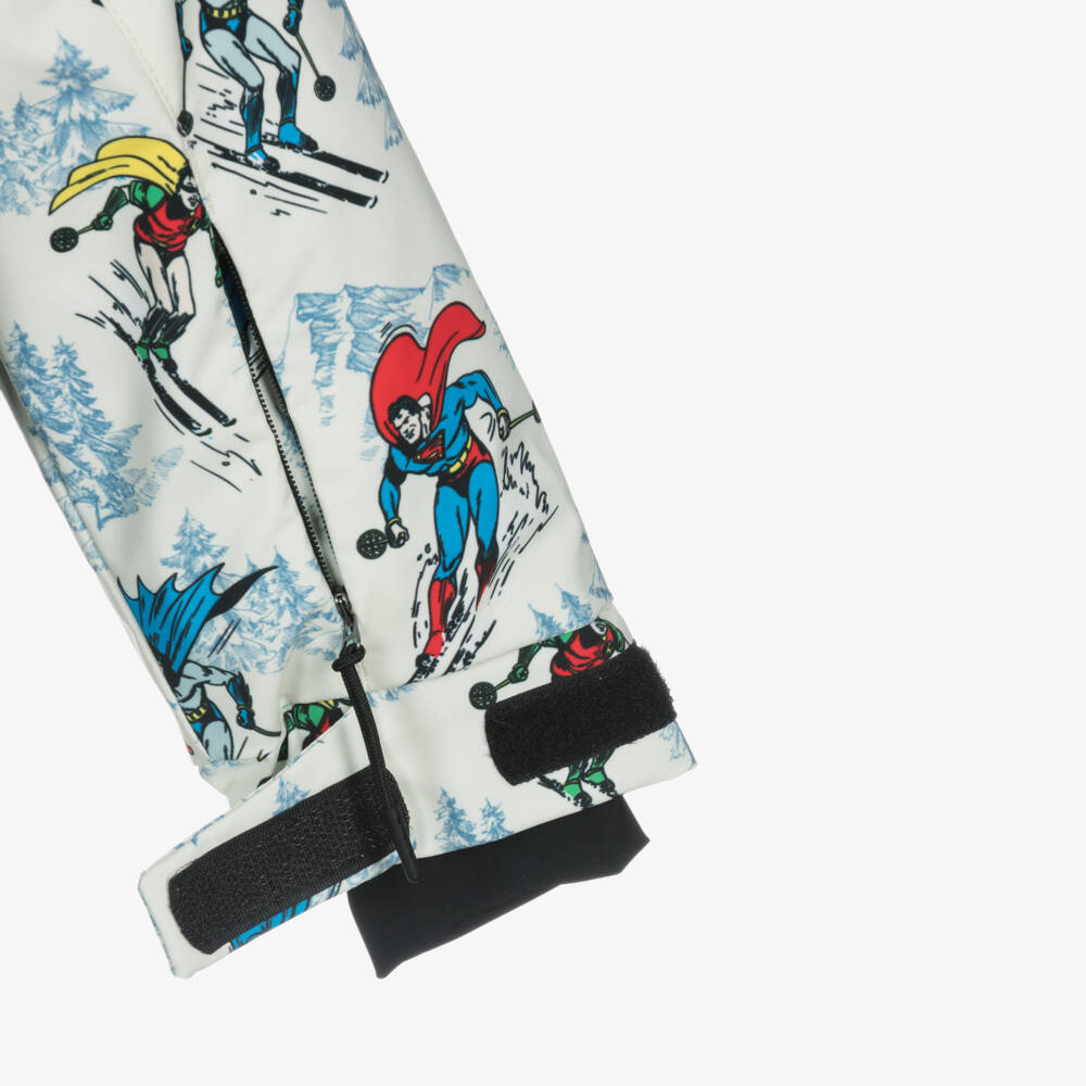 MC2 Saint Barth-Кремовая и черная лыжная куртка DC Super Hero для мальчиков | Childrensalon