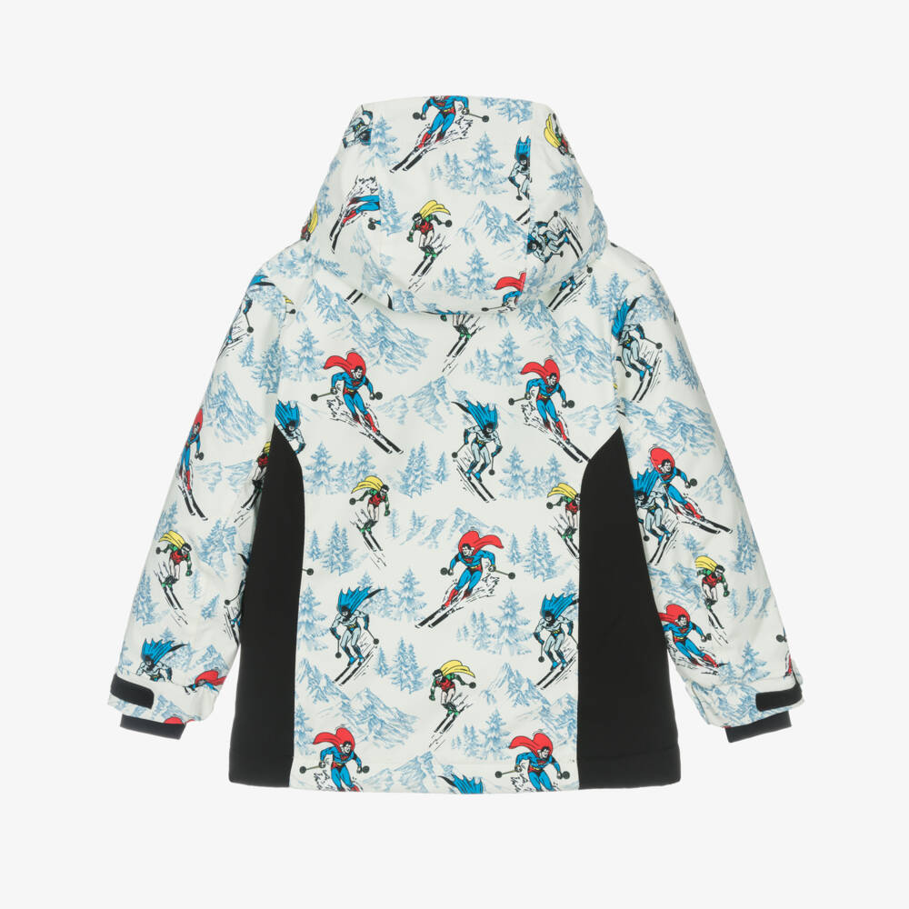 MC2 Saint Barth-Кремовая и черная лыжная куртка DC Super Hero для мальчиков | Childrensalon