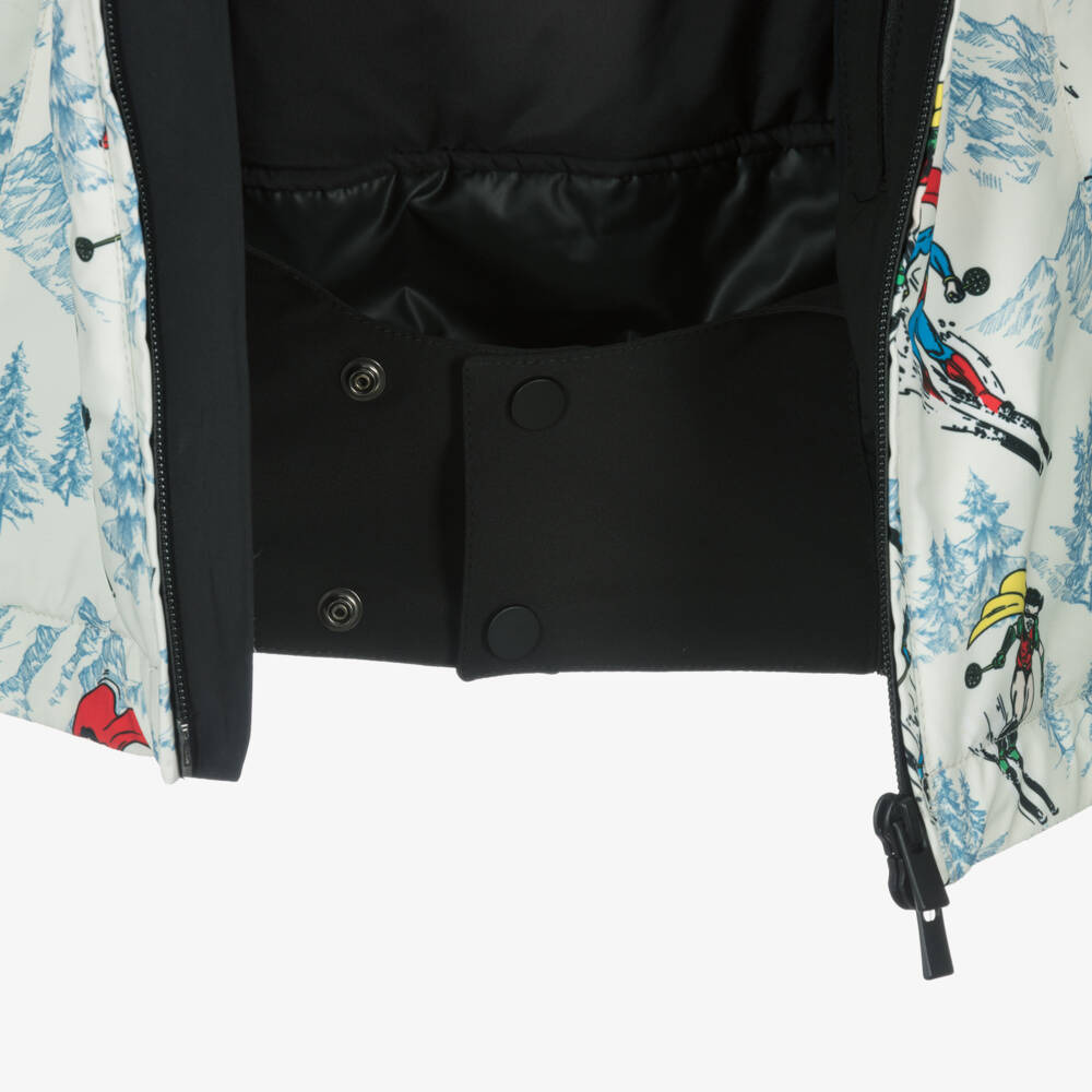 MC2 Saint Barth-Кремовая и черная лыжная куртка DC Super Hero для мальчиков | Childrensalon