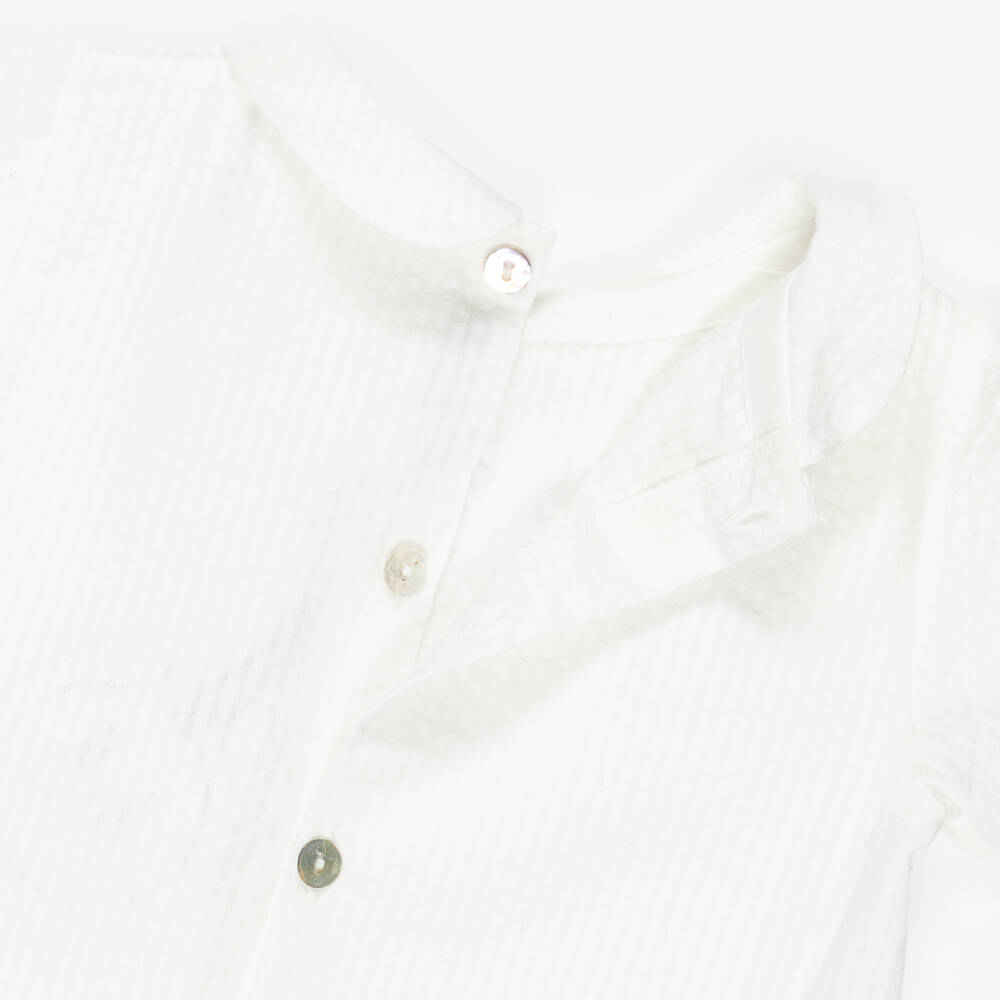 Mebi-Baby Boys Light Green Knitted Shortie Set | Childrensalon