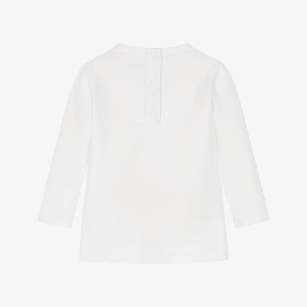 Meia Pata-Boys White Swim Top with Pale Blue Gingham Pocket (UPF50+) | Childrensalon