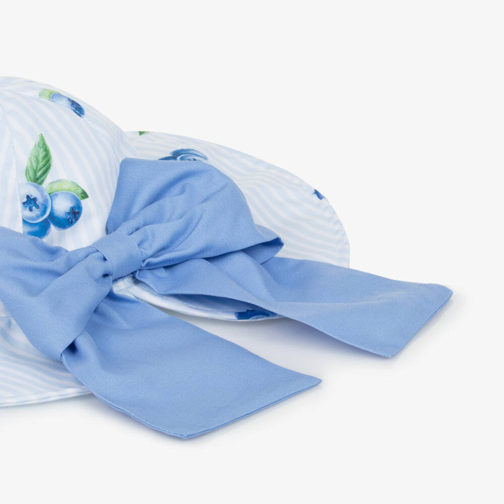 Meia Pata-Бело-голубая шляпа с голубикой для девочек | Childrensalon