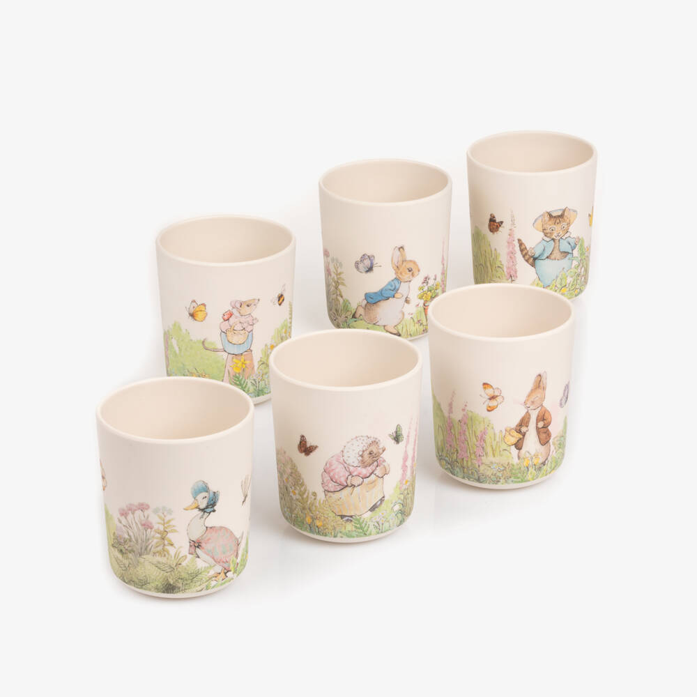 Meri Meri-Beige Peter Rabbit Melamine Cups (6 pack) | Childrensalon