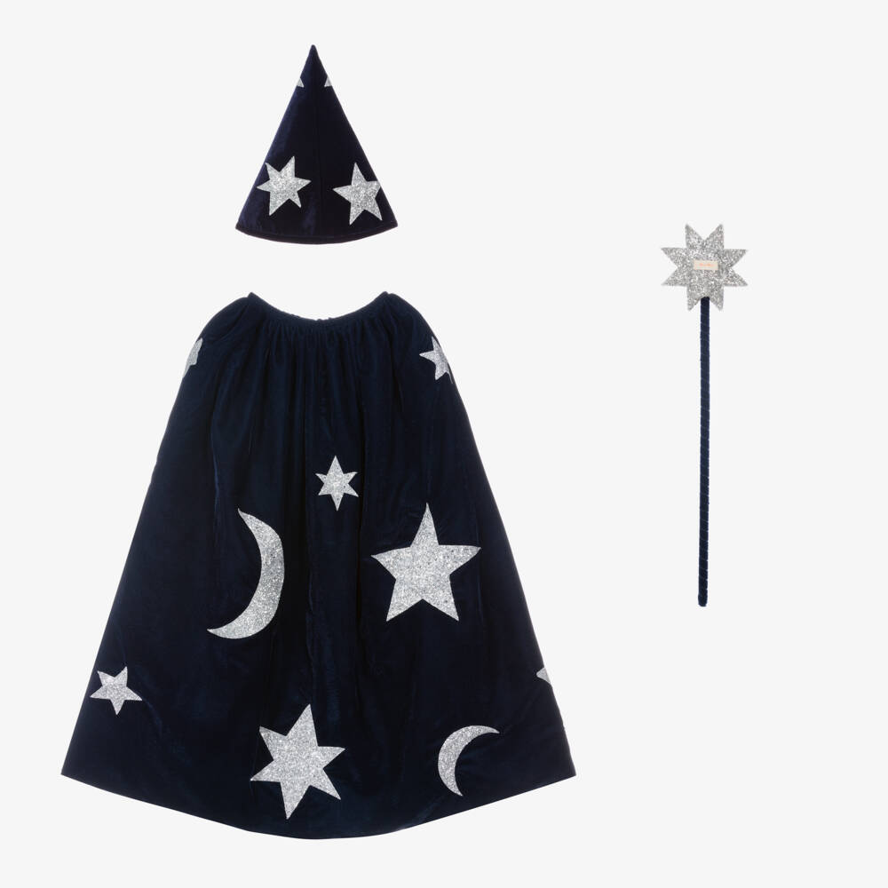 Meri Meri-Blue Velvet Wizard Costume Set | Childrensalon