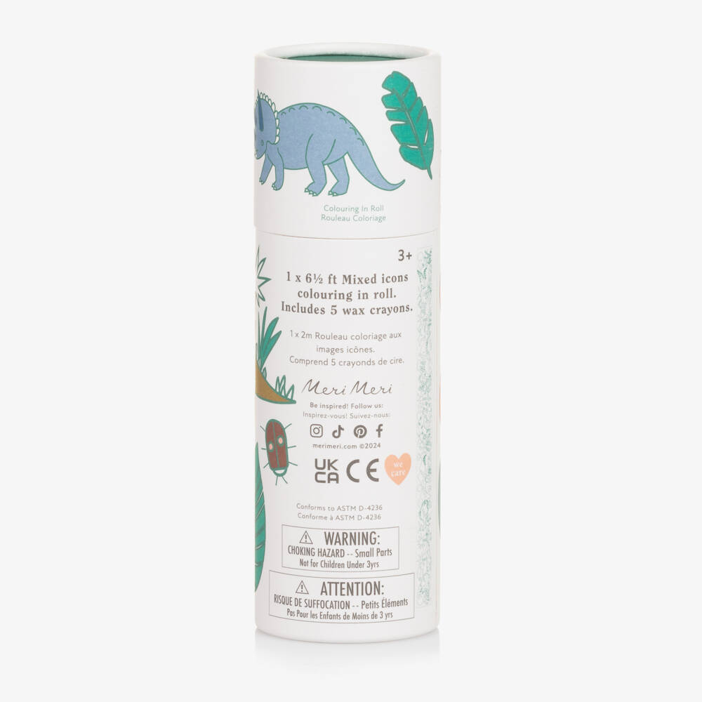 Meri Meri-Colouring Roll & Wax Crayons Dinosaur Set | Childrensalon