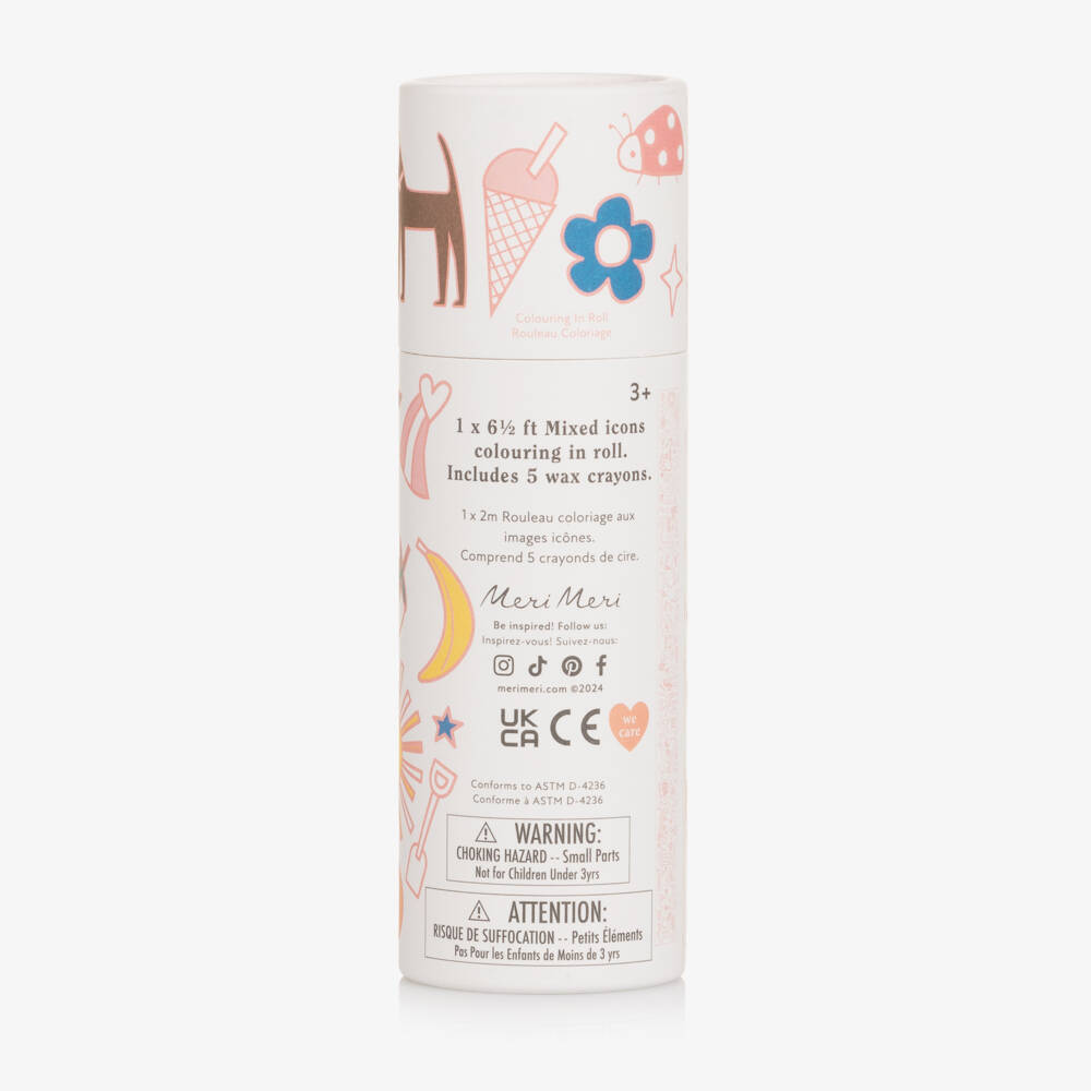 Meri Meri-Colouring Roll & Wax Crayons 'Happy Icons' Set | Childrensalon