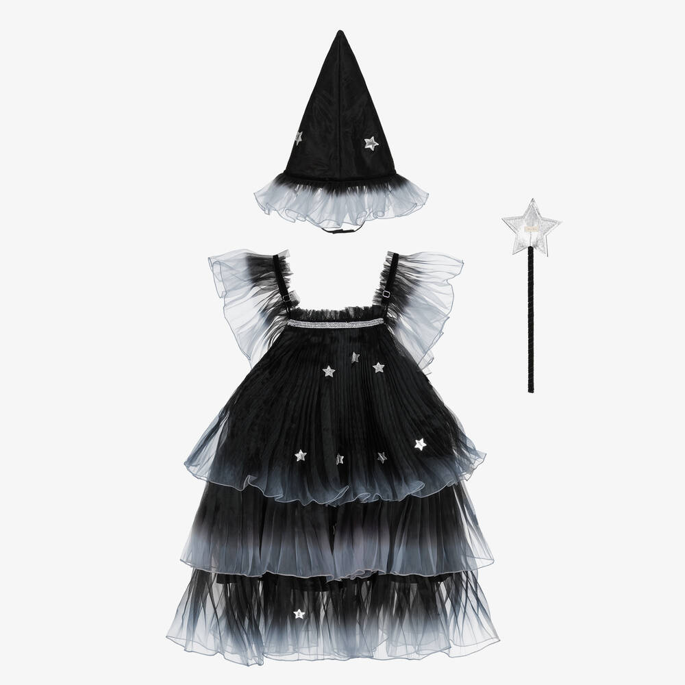 Meri Meri-Girls Black Organza Witch Costume | Childrensalon