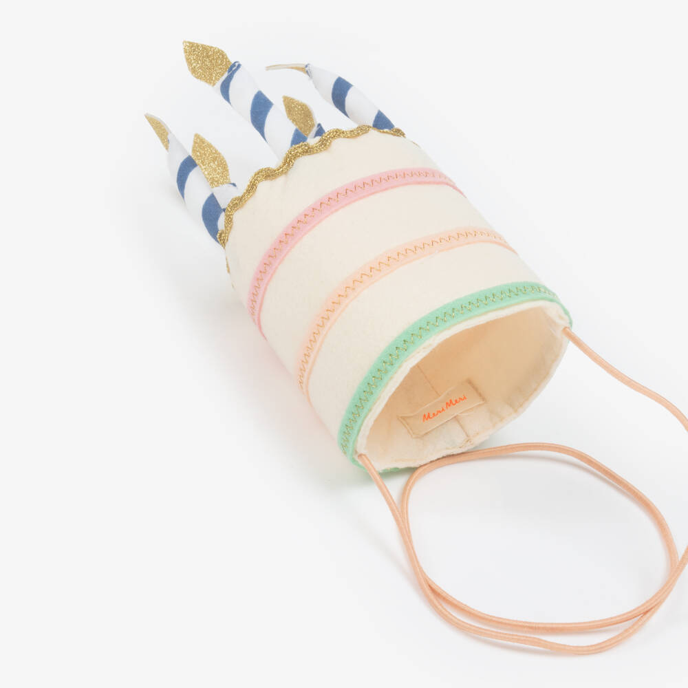Meri Meri-Girls Felt Birthday Cake Hat (7cm) | Childrensalon