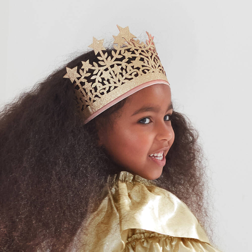Meri Meri-تاج لون ذهبي غليتر للبنات | Childrensalon
