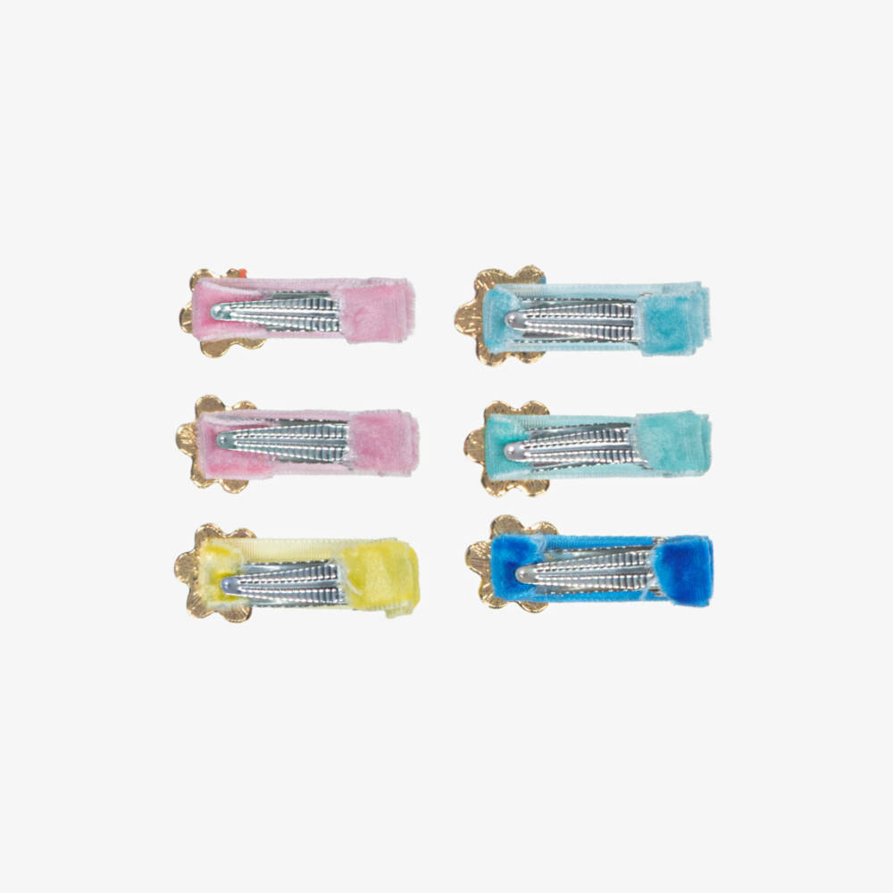 Meri Meri-Girls Multicoloured Flower Hair Clips (6 Pack) | Childrensalon