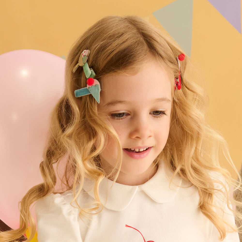 Meri Meri-Girls Multicoloured Ice Cream Hair Clips (6 Pack) | Childrensalon