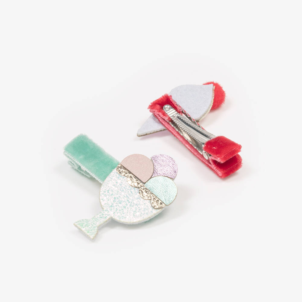 Meri Meri-Girls Multicoloured Ice Cream Hair Clips (6 Pack) | Childrensalon