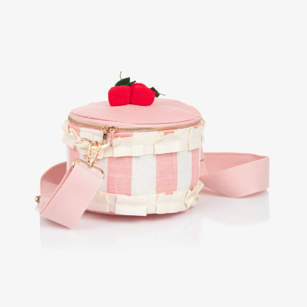 Meri Meri-Girls Pink & Ivory Striped Cake Bag (16cm) | Childrensalon