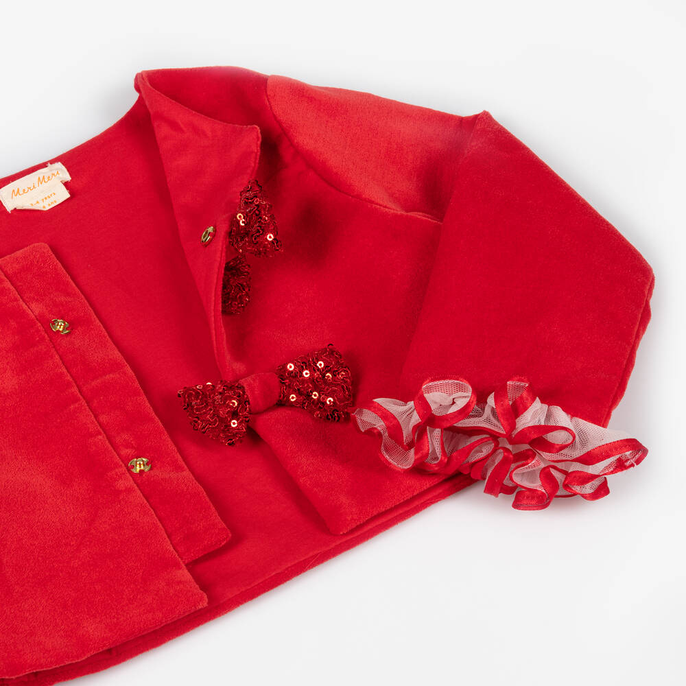 Meri Meri-Girls Red Santa's Little Helper Costume | Childrensalon
