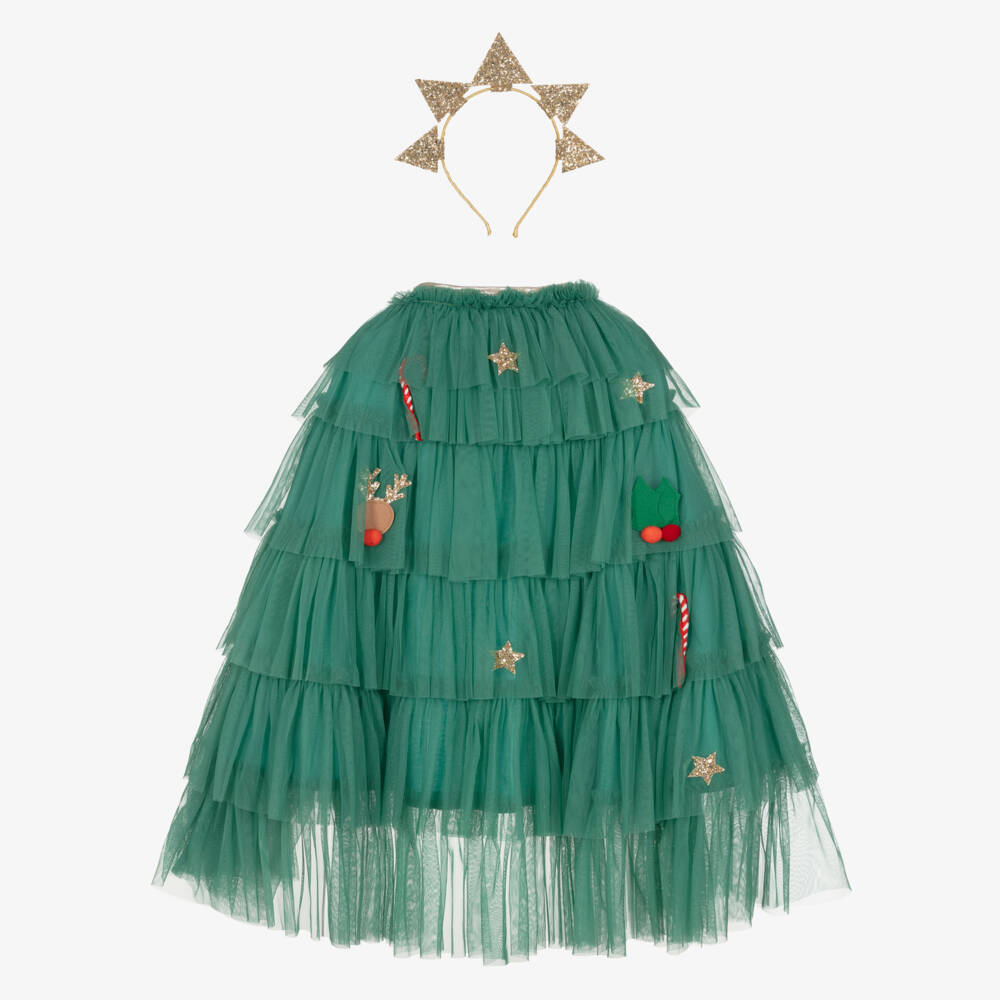 Meri Meri-زي شجرة كريسماس تول لون أخضر | Childrensalon