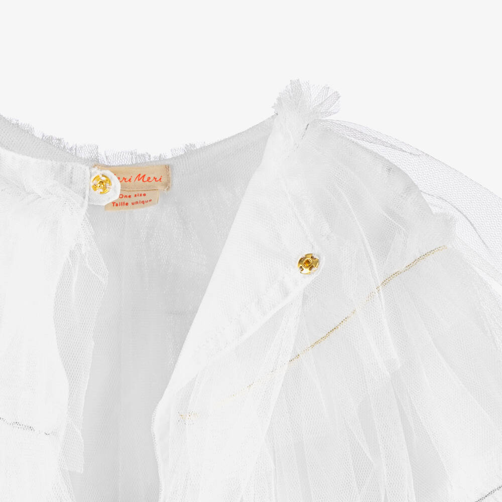 Meri Meri-كيب للحفلات التنكرية تول لون أبيض | Childrensalon