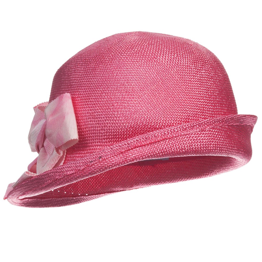 Mi Mi Sol-Girls Fuchsia Pink Woven Sun Hat | Childrensalon
