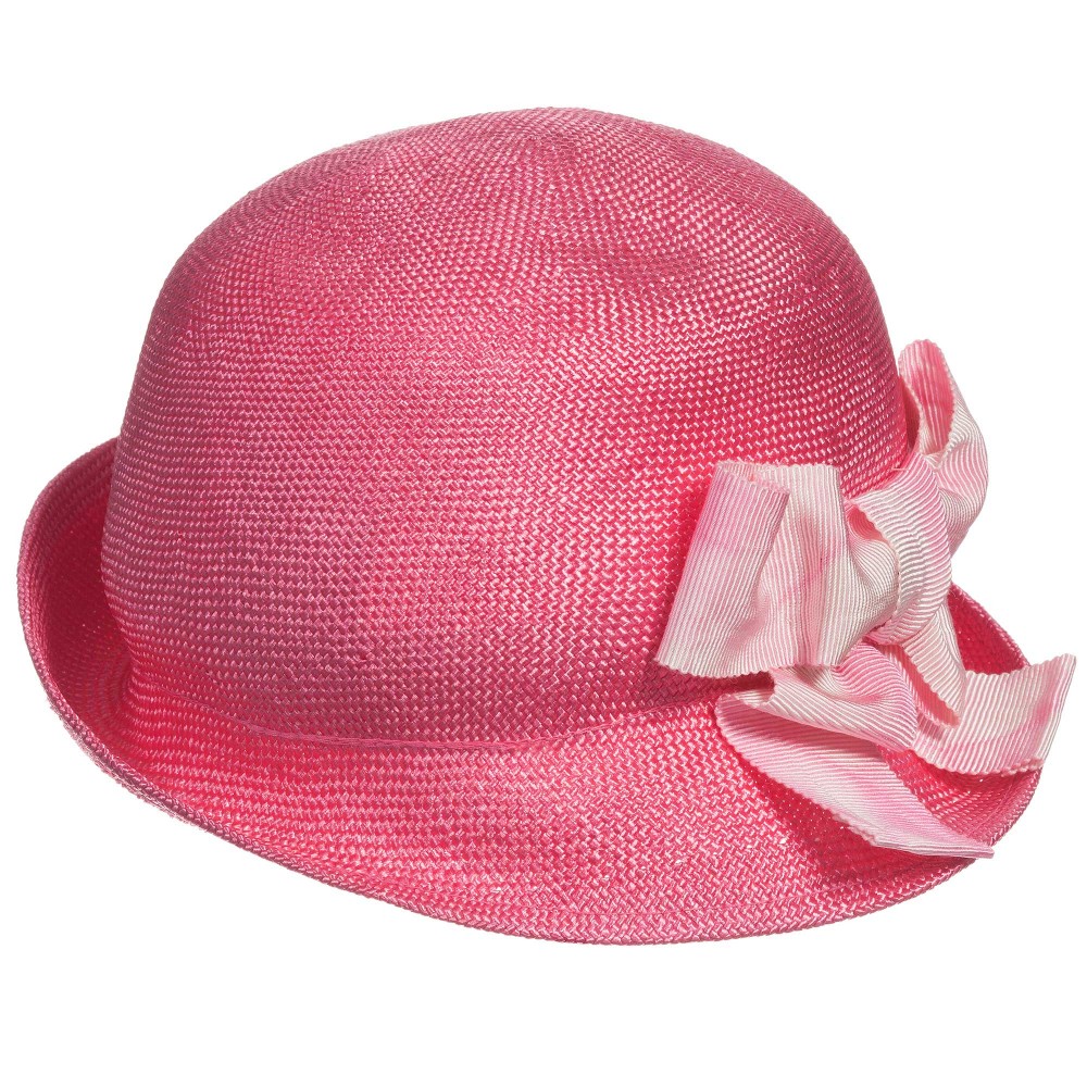 Mi Mi Sol-Girls Fuchsia Pink Woven Sun Hat | Childrensalon