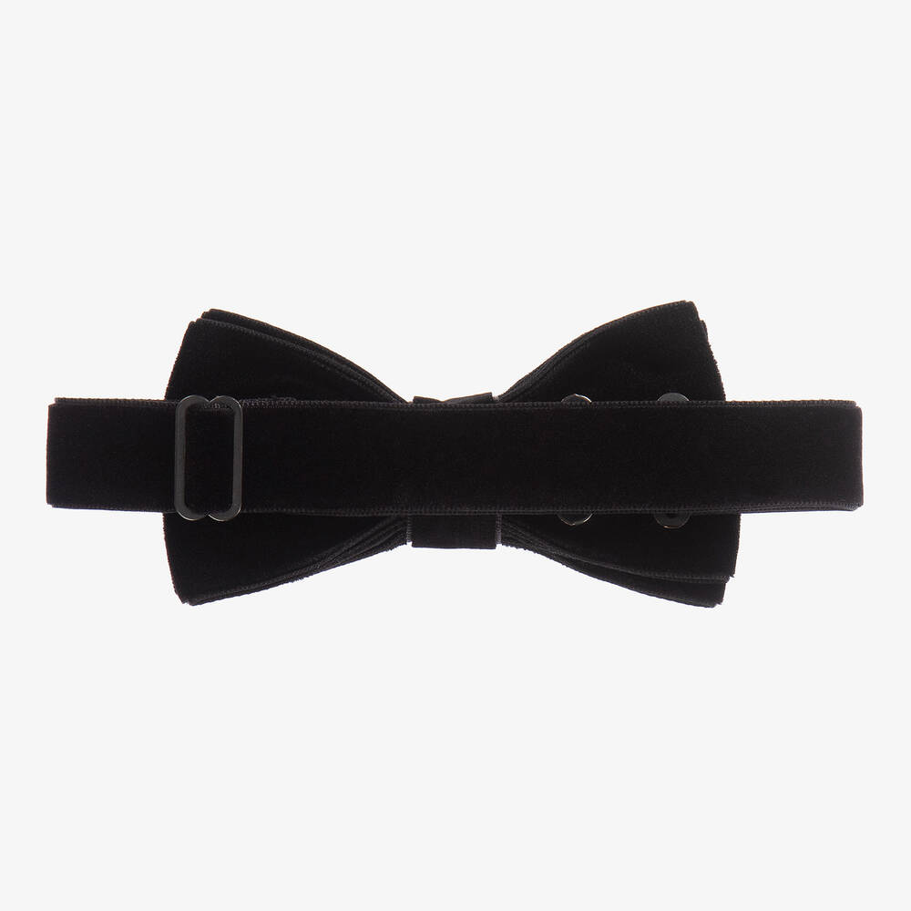 Milledeux-Black Velvet Bow Tie (10cm) | Childrensalon