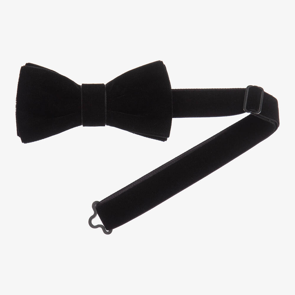 Milledeux-Black Velvet Bow Tie (10cm) | Childrensalon