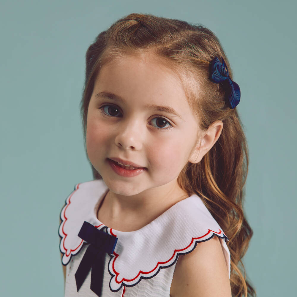 Milledeux-Blue Bow Hair Clips (2 Pack) | Childrensalon