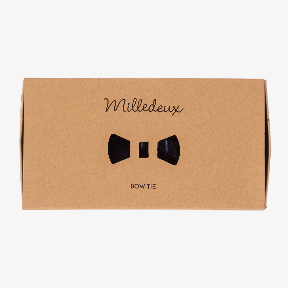 Milledeux-Blue Velvet Bow Tie (10cm) | Childrensalon