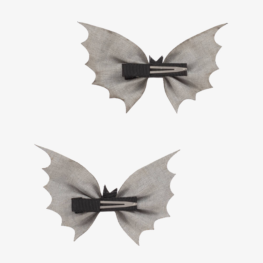 Milledeux-Girls Black Bat Hair Clips (2 Pack) | Childrensalon
