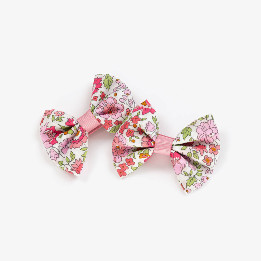 Milledeuх-Girls Pink Liberty Fabric Hair Clip (2 Pack) | Childrensalon