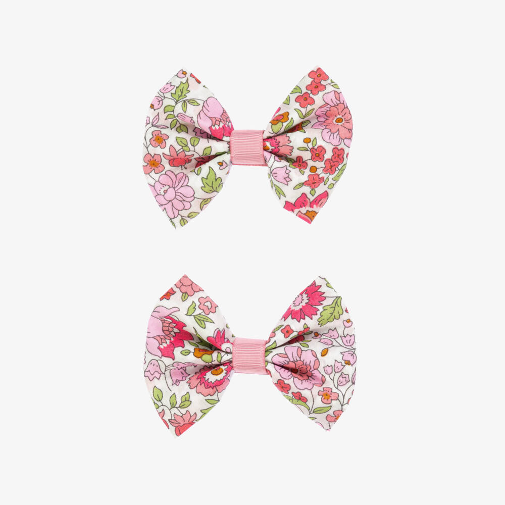 Milledeuх-Girls Pink Liberty Fabric Hair Clip (2 Pack) | Childrensalon