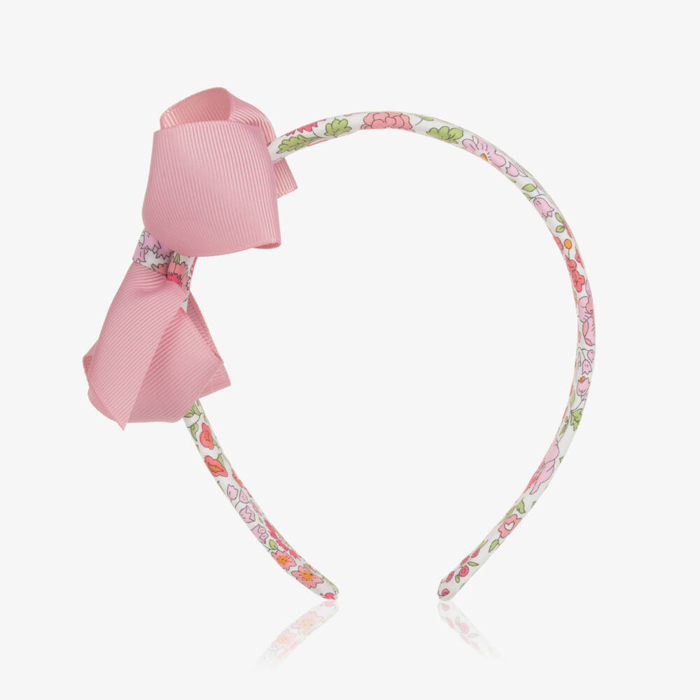 Milledeux-Girls Pink Liberty Fabric Hairband | Childrensalon