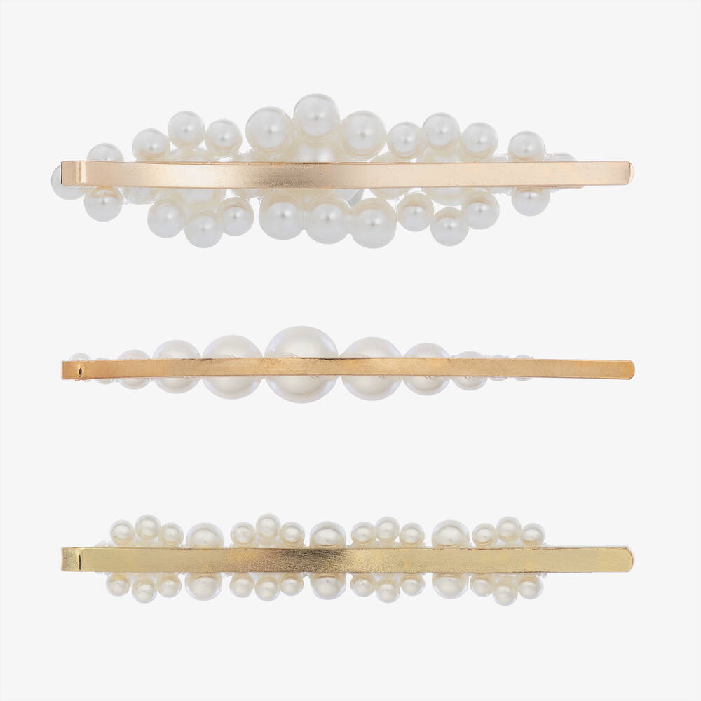 Milledeux-Pearl Hair Clips (3 Pack) | Childrensalon